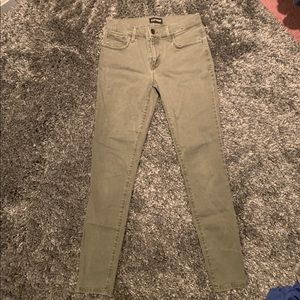 OLIVE GREEN EXPRESS JEGGINGS
